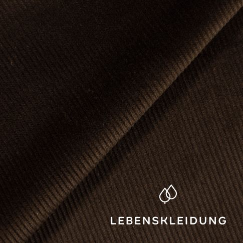 Organic Fine Corduroy fabric - Chocolate - C17-BE-448110-SB