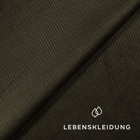 Organic Fine Corduroy fabric - Black Forrest - C17-BE-558660-SB