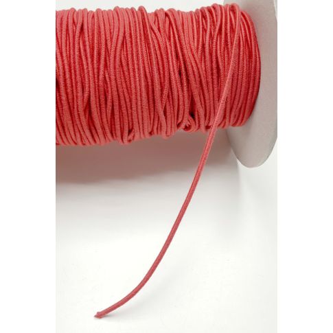 Tela orgánica Cuerda elástica - 40% algodón orgánico 60% caucho natural -  adecuado para telas de peso ligero a medio - 2,2 mm -  Rot  - GD-2-WKS