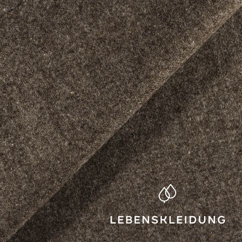 Organic loden made from regional wool - dark brown