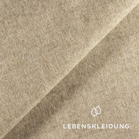 Organic loden made from regional wool - light brown