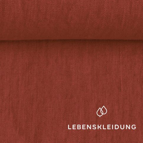 Leinen Stoff - Rot - LIN-012-554