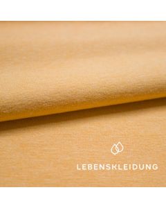 Organic Stretch Jersey fabric - Creamy Yellow Marl