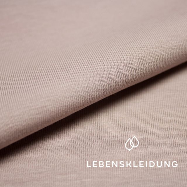 Organic Stretch Jersey fabric - Pink Clay