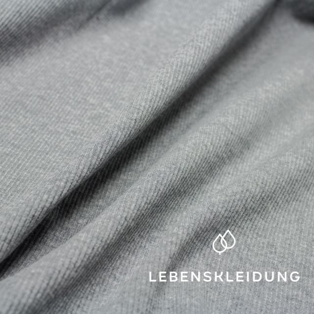 Organic RIB 2x1 (Cuff fabric) - Grey marl - light