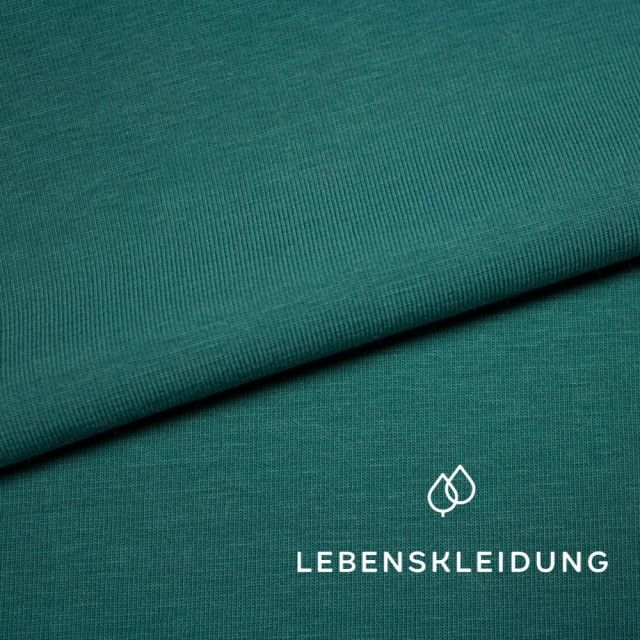 Organic Stretch Jersey fabric - Powdered Green