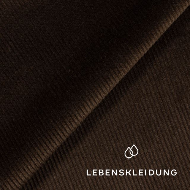 Organic corduroy fabric - Chocolate