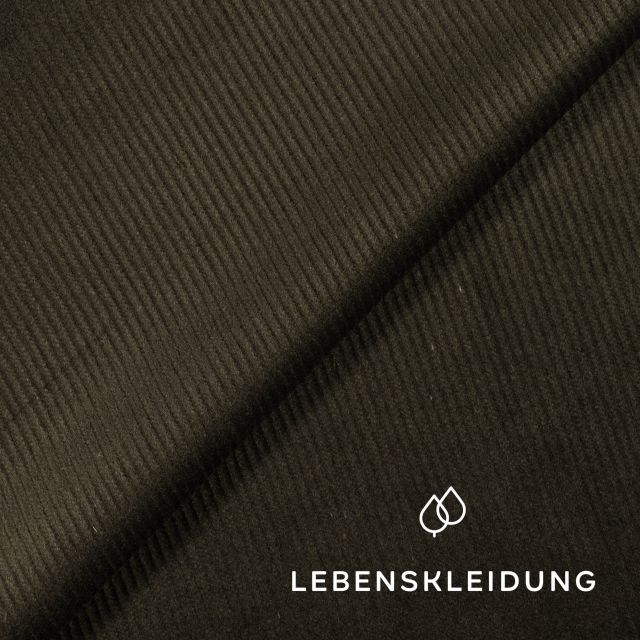 Organic corduroy fabric - Black Forrest