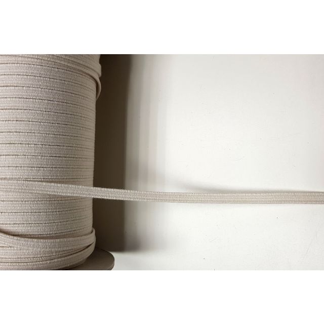 Organic Elastic Rubber band - 60% Organic Cotton 40% Natural Rubber -  for light to medium heavy fabrics - Ecru  