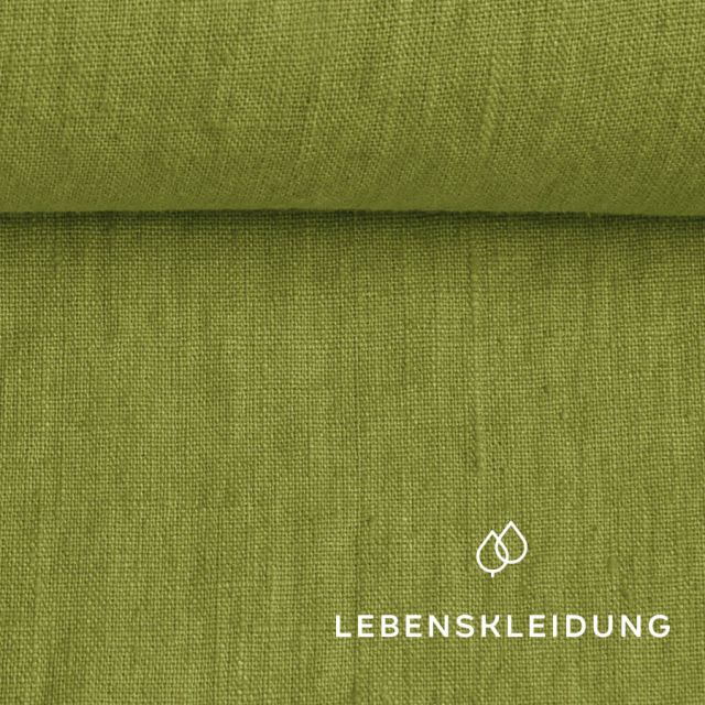 Leinen Stoff - Green Pear